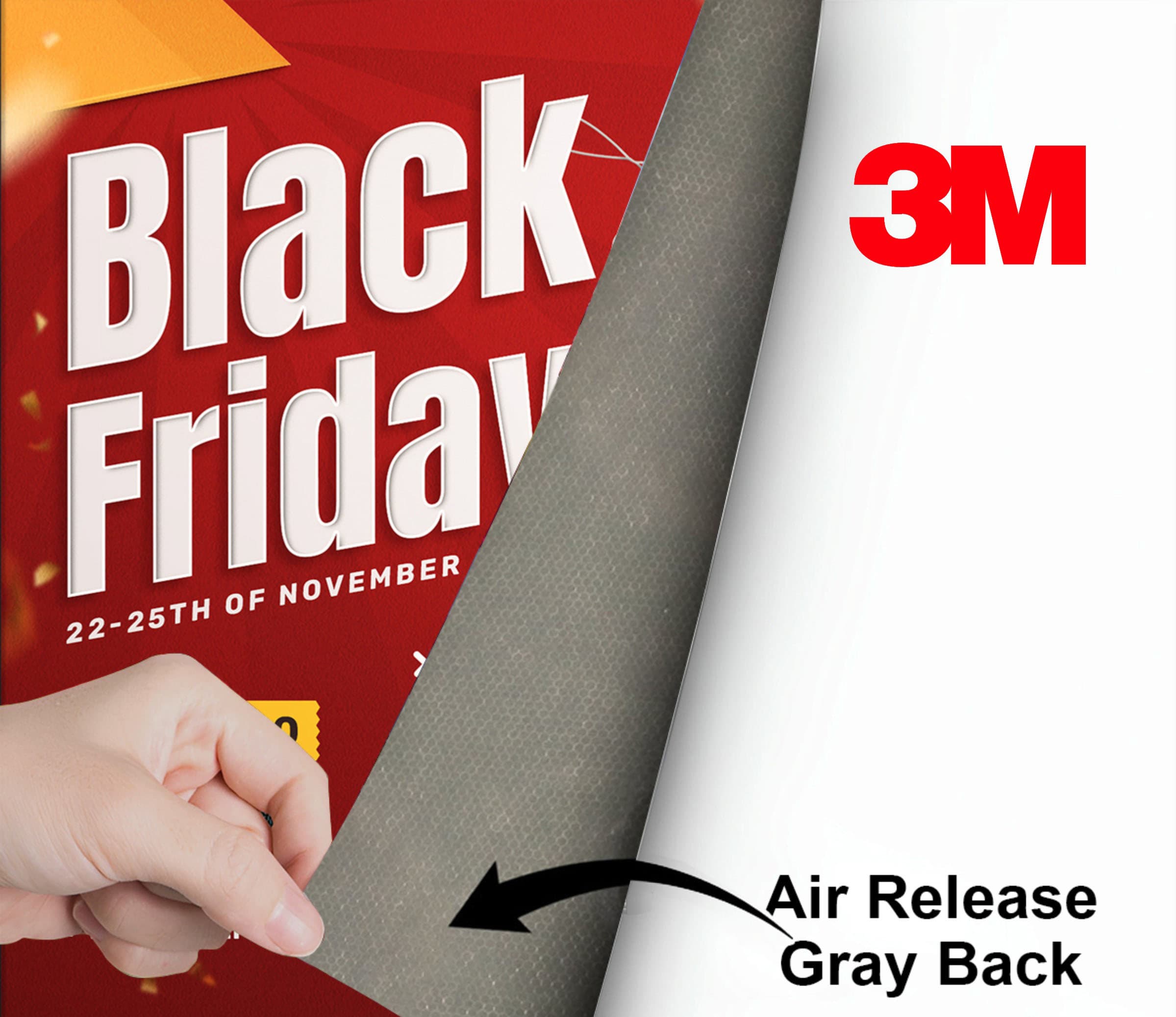 3M IJ35C导气背胶成品示意图